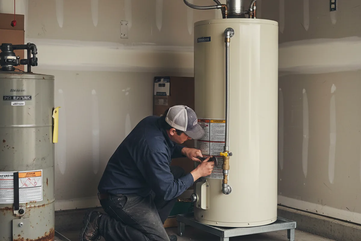 Water heater and shutoff valve replacement in Hawthorne